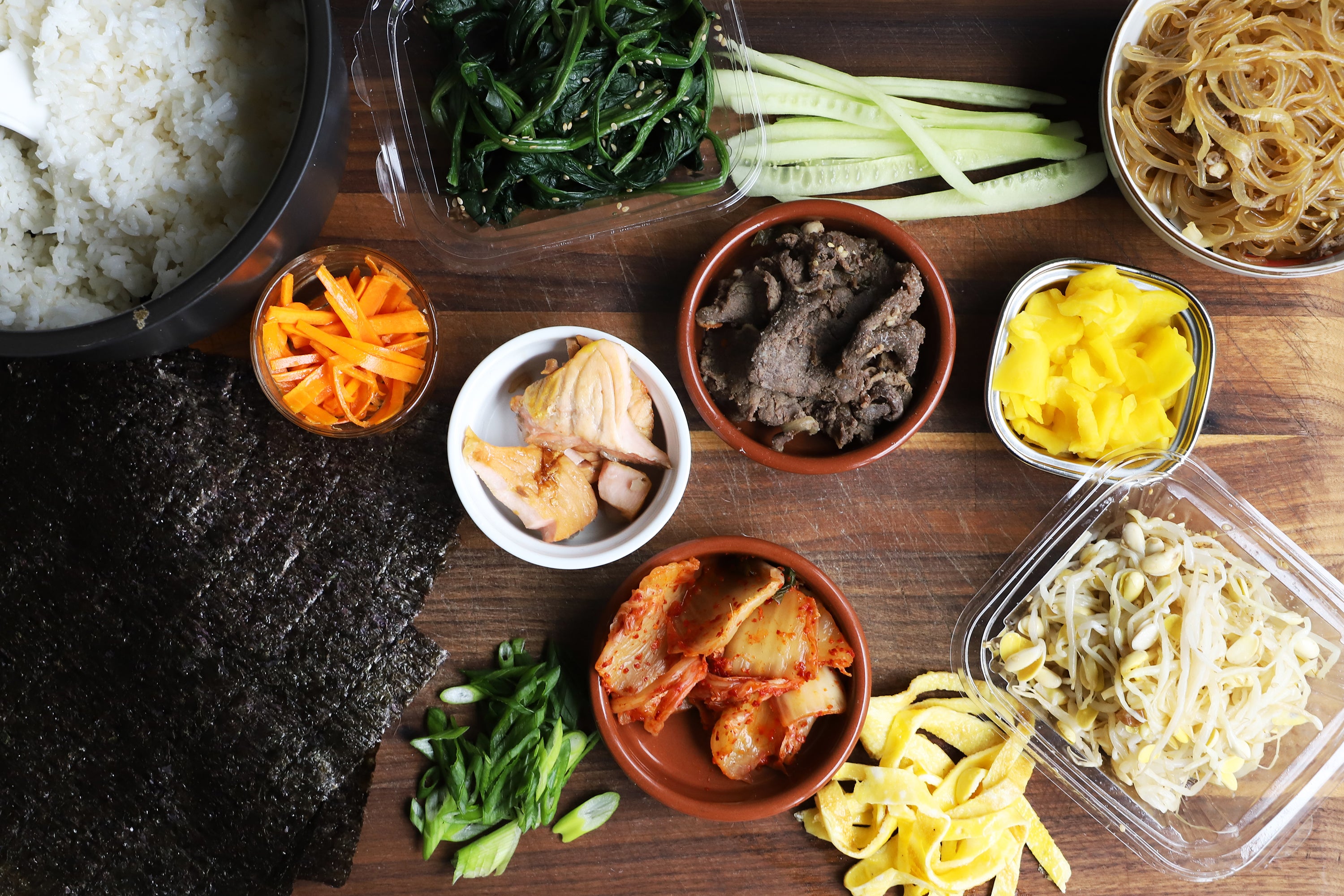 Kimbap ingredients