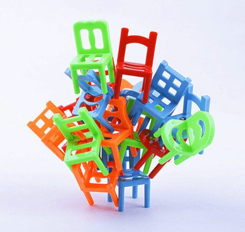 Chairs Stacking Puzzle Game (Set of 18) – bibtic