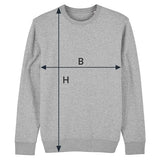 Unisex Sweatshirt Grafik Größentabellen