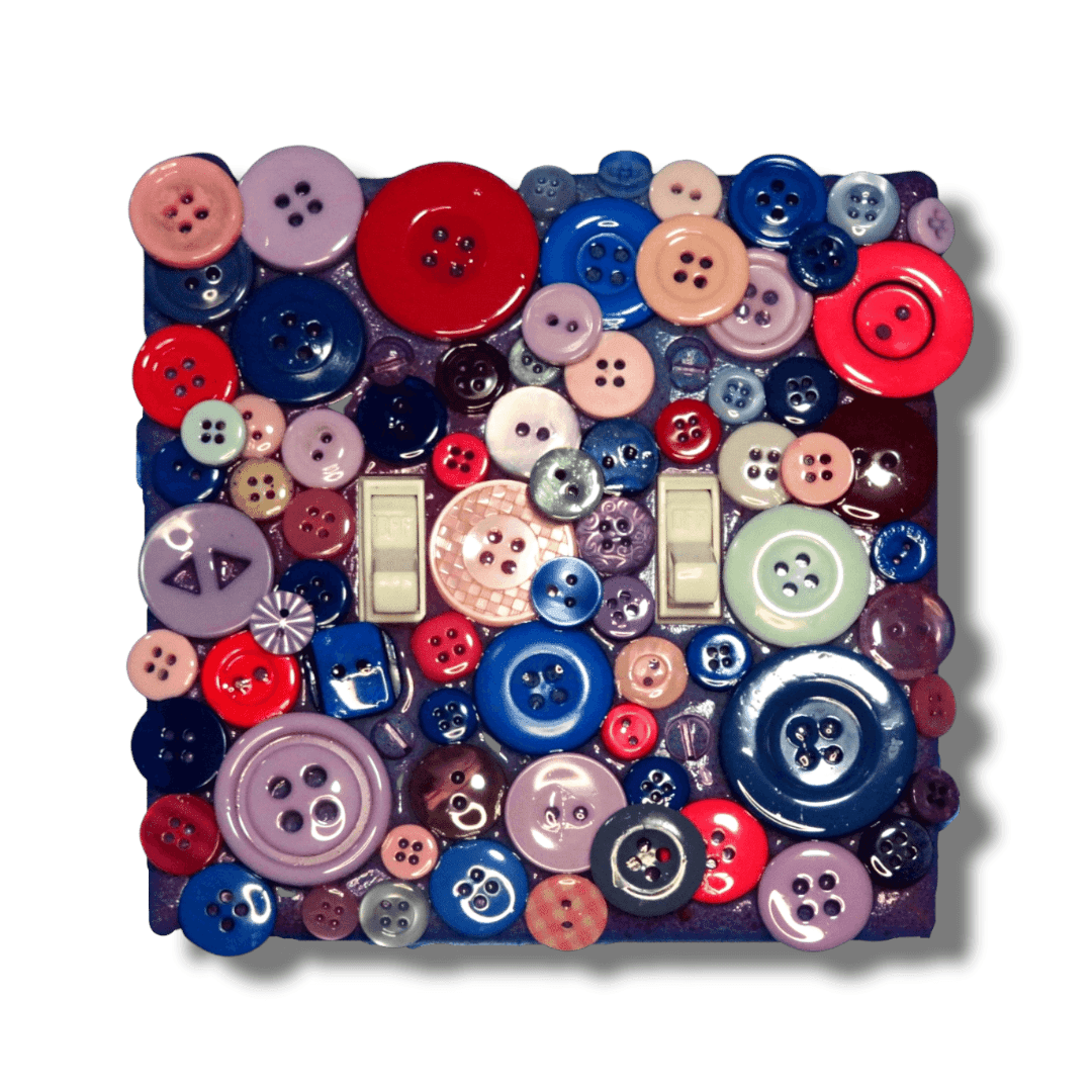 Pink-Purple-Blue Variety Button - Kustom Kreationz by Kila