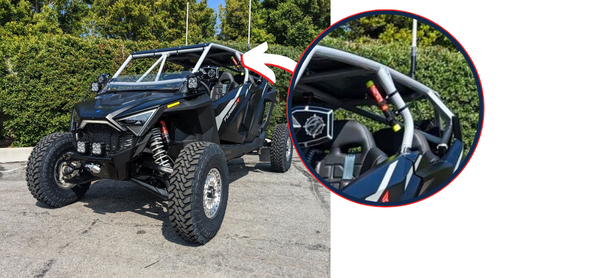 Element Extinguisher mounted to the side rail of a UTV