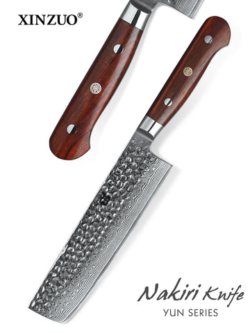 Xinzuo Knife review 440C steel - Nakiri (Yun Series) 
