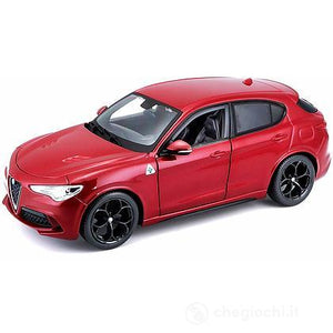 Auto Burago Die Cast Mod. Alfa Romeo Stelvio Scala 1/24 colore Rosso