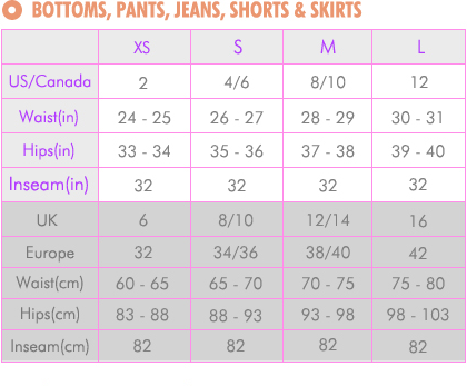 Sizing Chart – Est Etoile