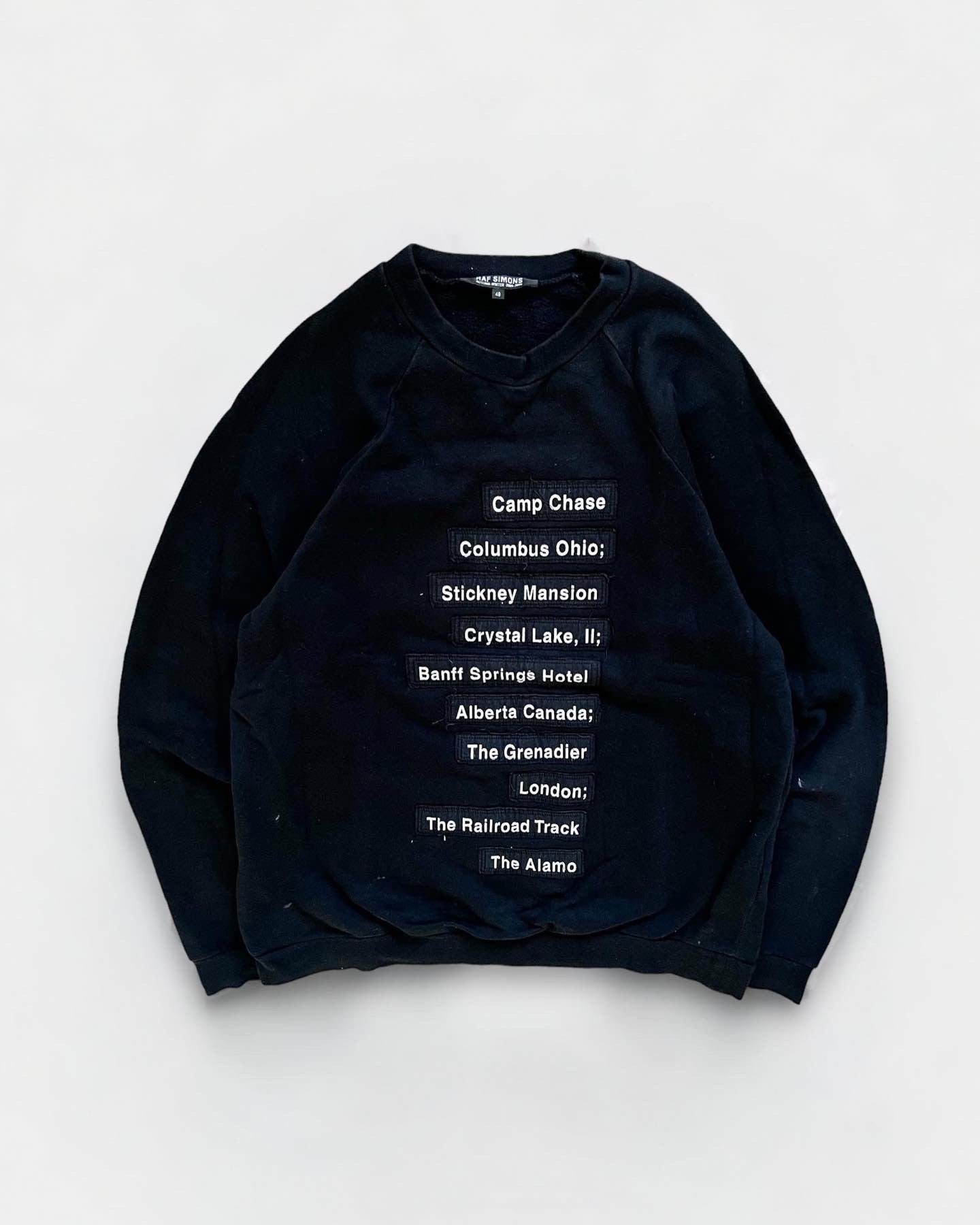 Raf Simons AW2005 Poltergeist 'History Of My World' Patch Sweater