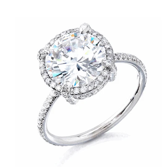 Celine - Halo Setting Engagement Ring