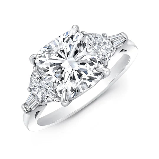 Katherine - Side Stone Engagement Ring