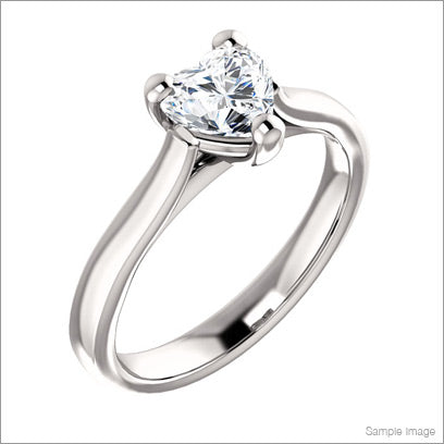 Heart Diamond Cut Engagement Ring