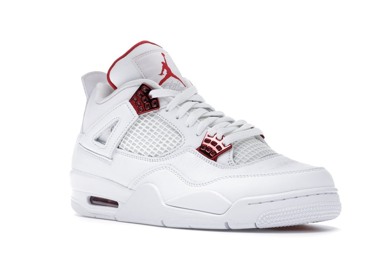 white metallic red jordan 4