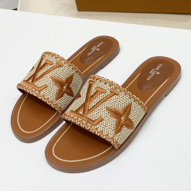 Louis Vuitton LV Women's Popular Summer Flats Slipper Sandal