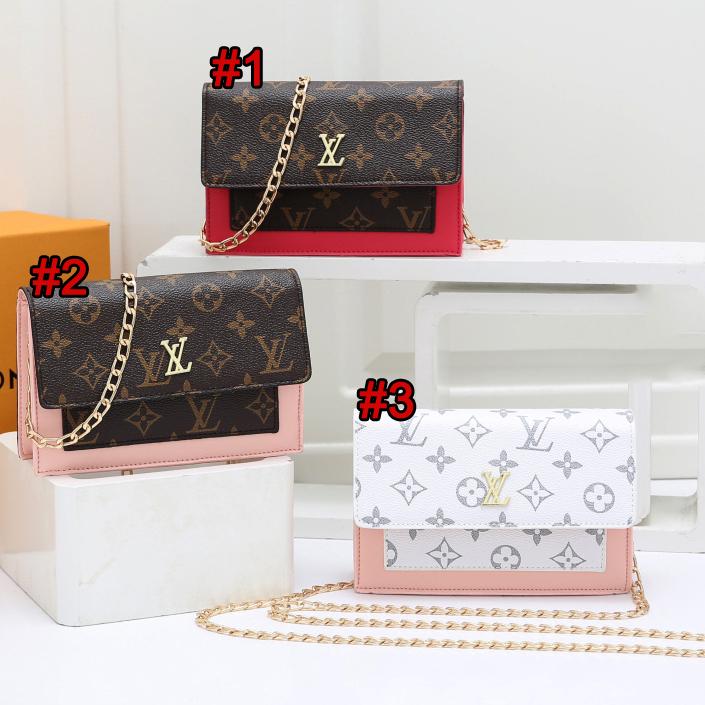 Louis Vuitton LV hot sale fashion stitching ladies tote bag chain messenger bag cosmetic bag