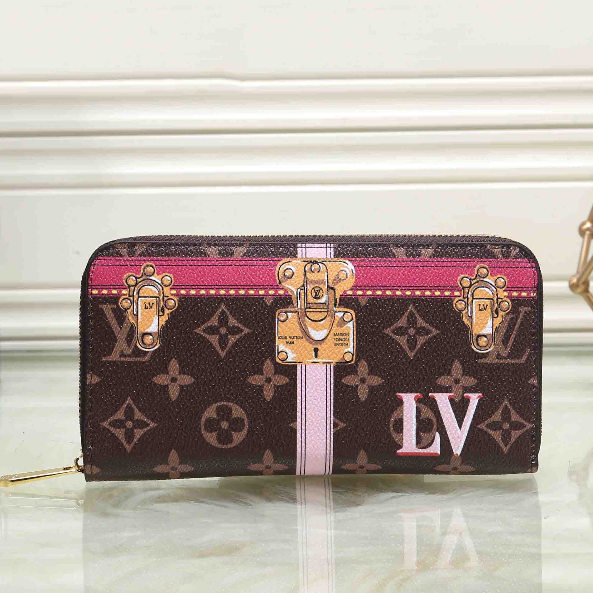 LV Louis Vuitton Classic Retro Long Wallet Fashion Ladies Clutch Card Holder Coin Purse