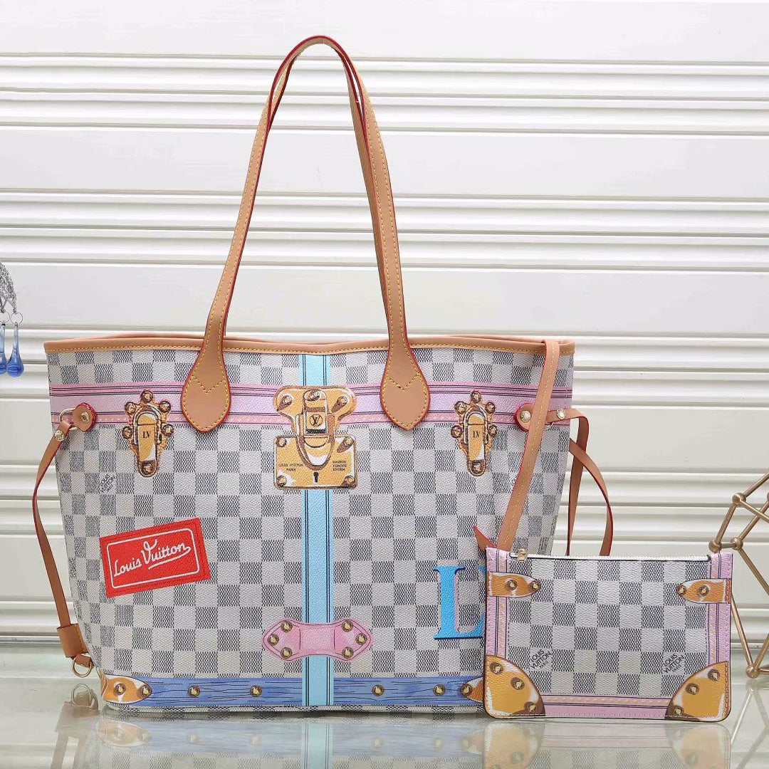 LV Louis Vuitton hot sale classic color matching printed letters