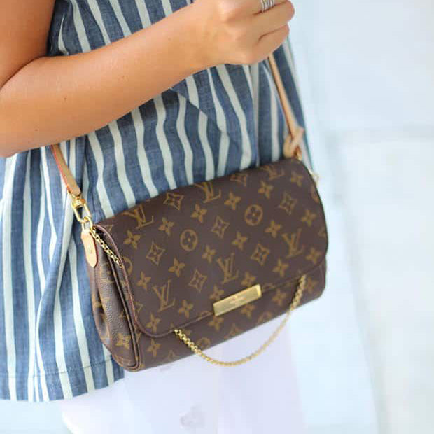 LV Louis vuitton fashion pearl diamond bee more letter print leather chain  handbag shoulder bag crossbody bag