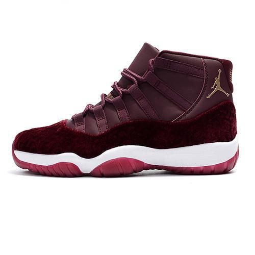 Air Jordan 11 Velvet Fashionable Men Leisure Sneakers Sport Basketball Shoes Burgundy