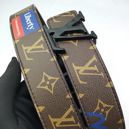 LV Louis Vuitton classic letter print men women's belt