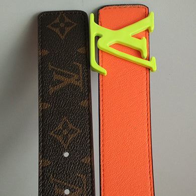 LV Louis Vuitton stitching color letter printing men's and women's belt