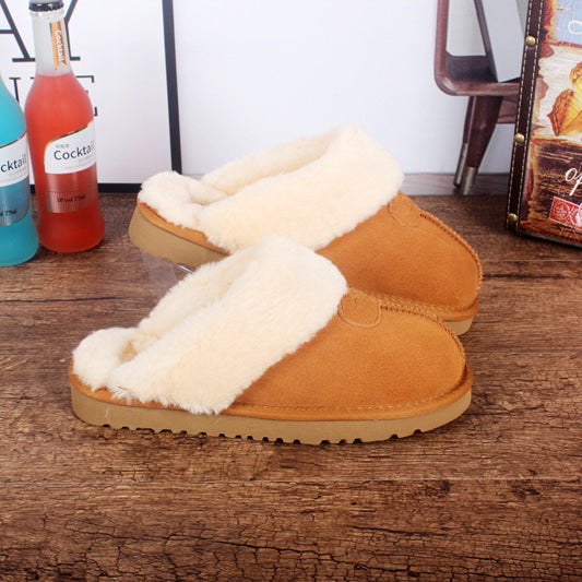 UGG fashion men and women Baotou slippers casual? Plush sandals