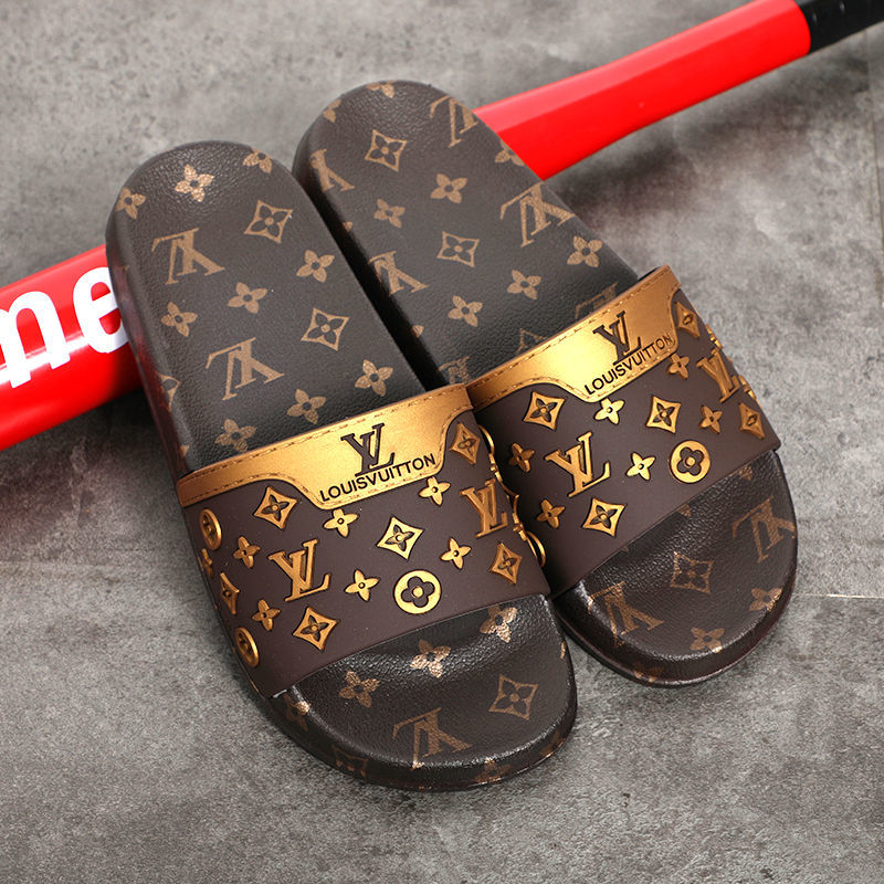LV Louis Vuitton Slippers Personalized Couple Sandals Fashion Be
