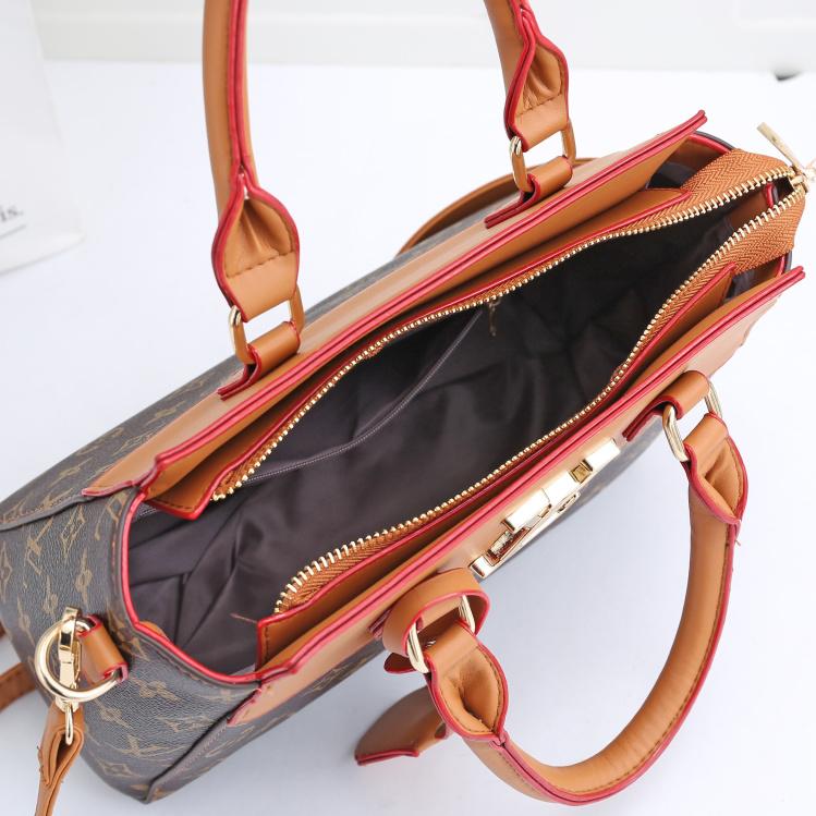 LV Louis Vuitton Hot Sale Women Handbags Colorblock Print Letter Messenger Bag Shoulder Bag