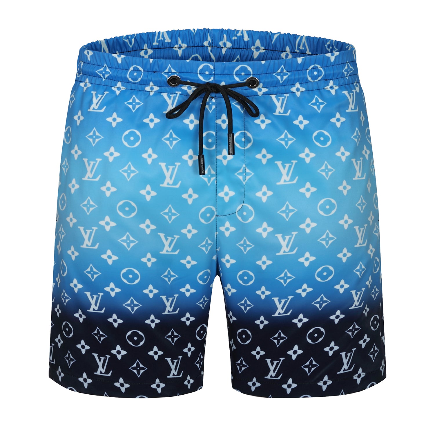 LV Louis Vuitton Men Casual Sport Shorts Blue&Black