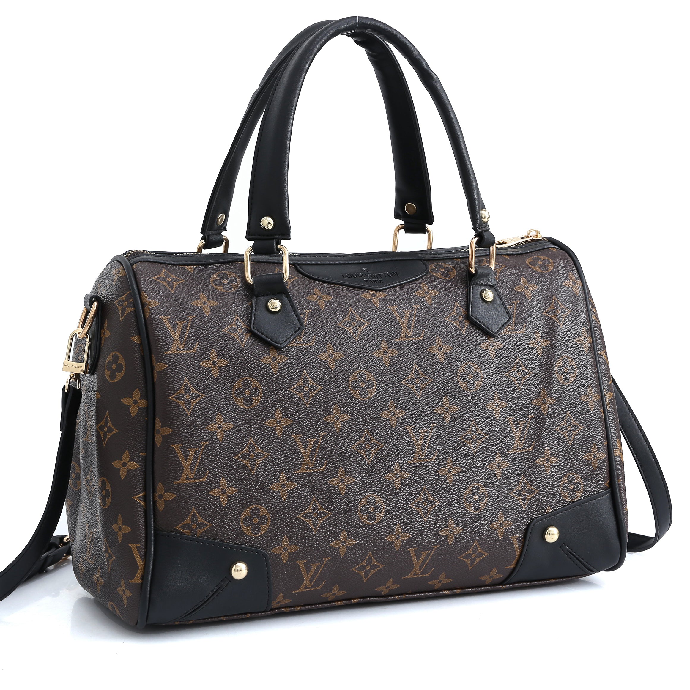 LV Louis Vuitton Letter Print Color Block Handbag Shoulder Bag Messenger Bag