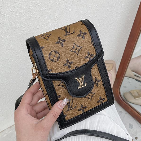 LV Louis Vuitton hot sale flip phone bag letter print mini shoulder bag messenger bag