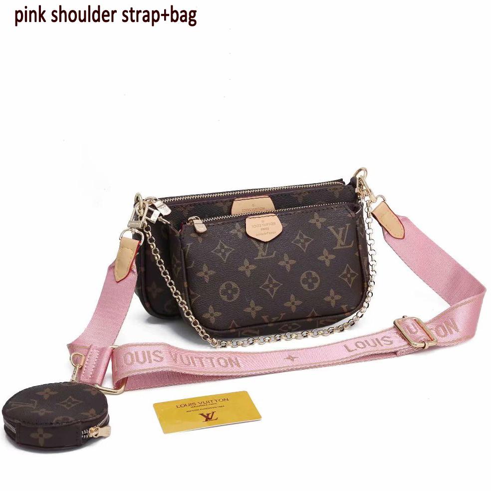 Louis Vuitton LV Hot Sale Three-piece Set Fashion Ladies Coin Purse