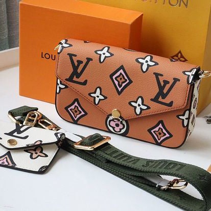 2021 NEW LV Louis Vuitton WOMEN'S M80091 MONOGRAM CANVAS MULTI POCHETTE F脡LICIE iphonecase SHOUL