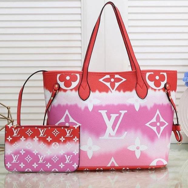 Louis Vuitton Print LV Gradient Colorful Internal Stripe Shoulde