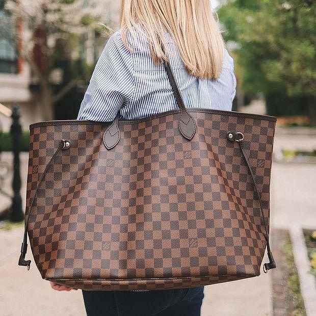 Louis Vuitton LV Neverfull Monogram Canvas Women's Hnadbag Bag Sholuder Wallet Two-Piece