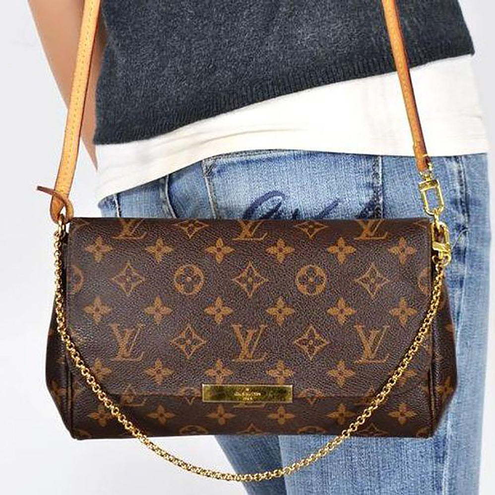 LV Louis vuitton fashion pearl diamond bee more letter print leather chain  handbag shoulder bag crossbody bag