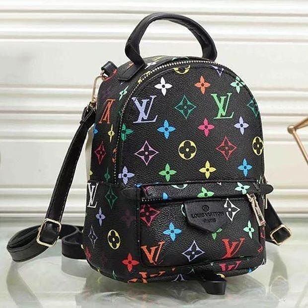 LV Louis Vuitton Fashion Backpack Leather Bag large Capacity