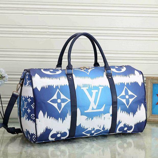LV Louis Vuitton tie-dye letter printing large capacity luggage bag