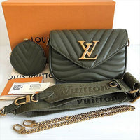 LV Louis vuitton fashion pearl diamond bee more letter print leather chain  handbag shoulder bag crossbody bag