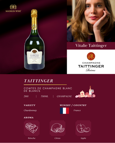 Taittinger Comtes de Champagne Blanc de Blancs, 2011, 750M 法國 泰亭哲伯爵白中白香檳〖母親節精選優惠〗原價HKD1,300 ▷ HKD1,170