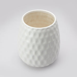 
                
                    Load image into Gallery viewer, The Decor Mart White Textured Ceramic Planter
                
            