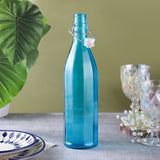 Tinted Glass Fliptop Bottle- Blue