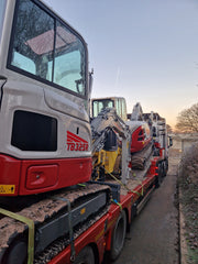 Takeuchi digger loaded on the lorry