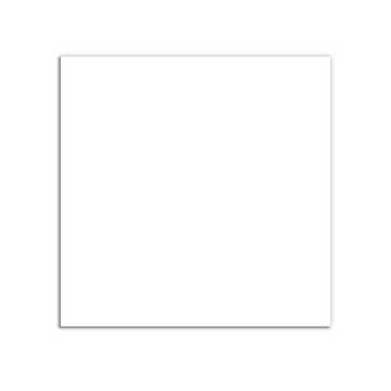 A large plain white square unprinted plain metal panel