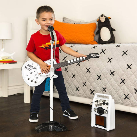 Kids Electric Rock Star Guitar & Microphone Set