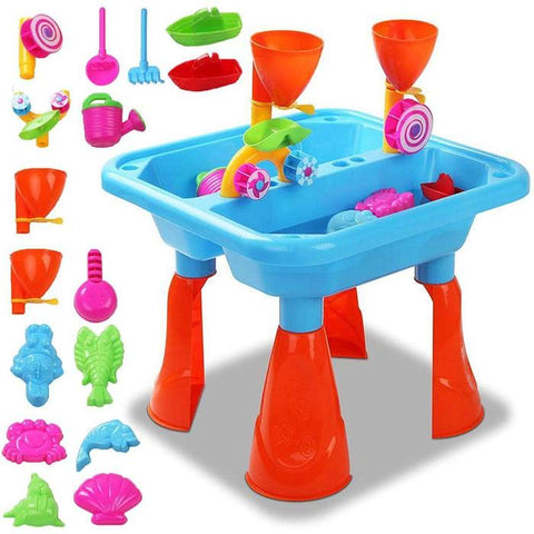 The Magic Toy Shop Blue Sand and Water Table Garden Sandpit Play Set