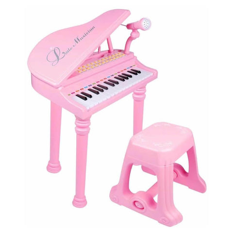Electronic Piano With Microphone and Stool