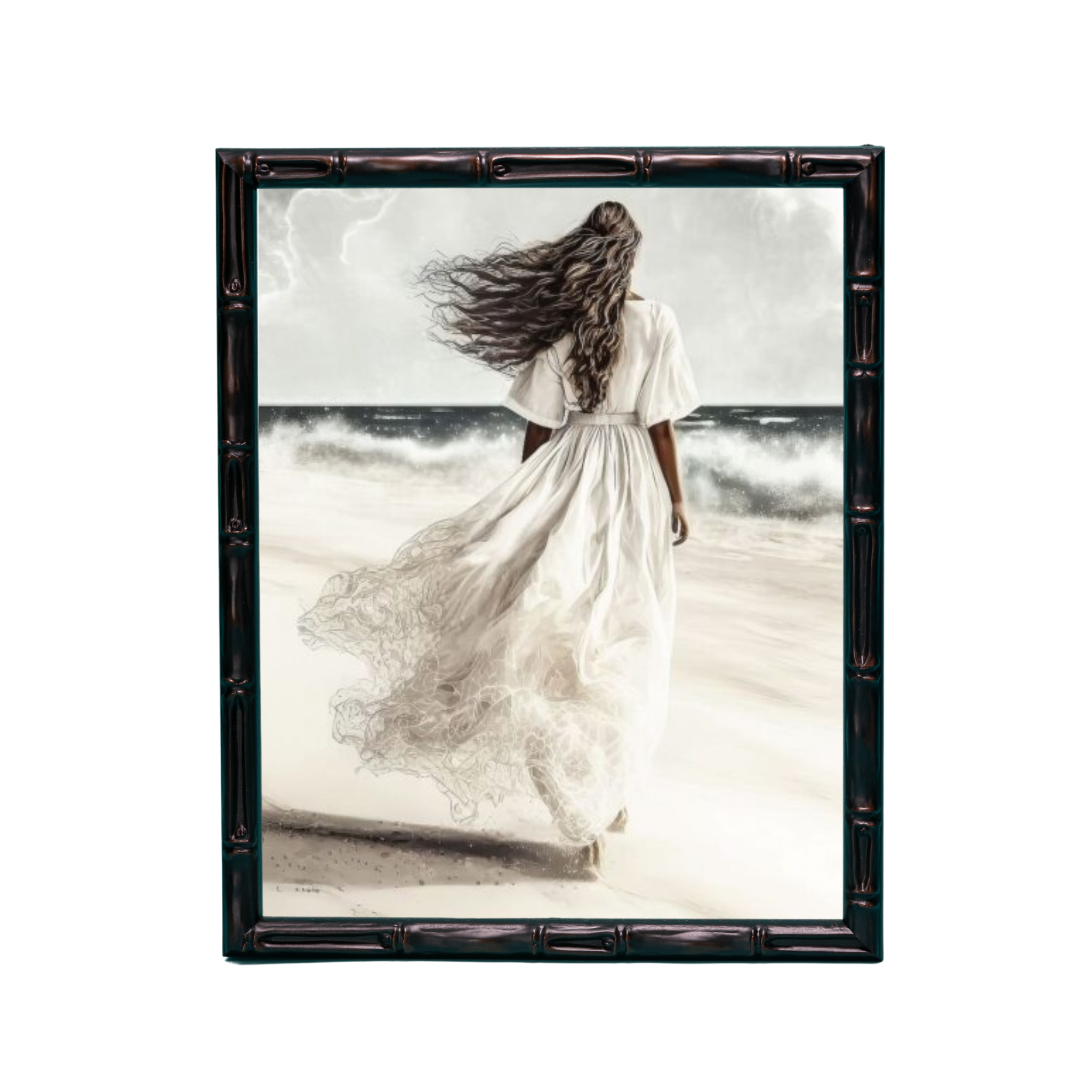 Exotic Bamboo 1/2" Custom Picture Frame - Brown - Thin Version