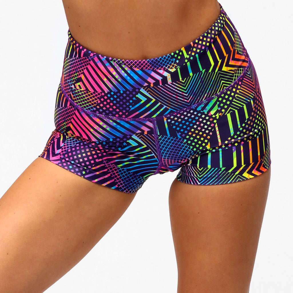 Funky Coloured Women's Gym & Running Shorts | Tikiboo