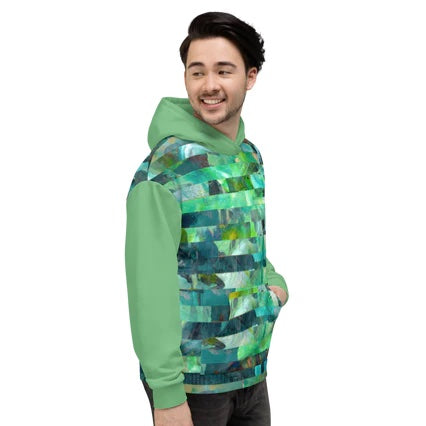 Green hoodie by GA Gardner for Gartsy