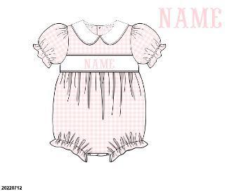 Image of Knit Pink Gingham - Custom Ellie Bubble