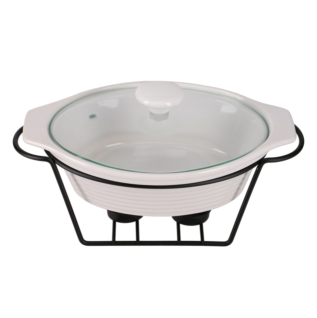 large serving dishes with lids