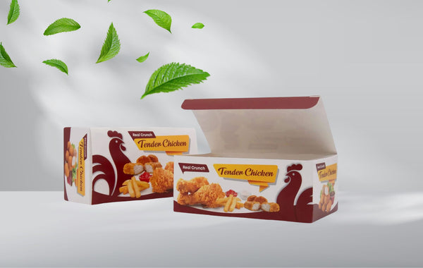 Takeaway fried chicken boxes