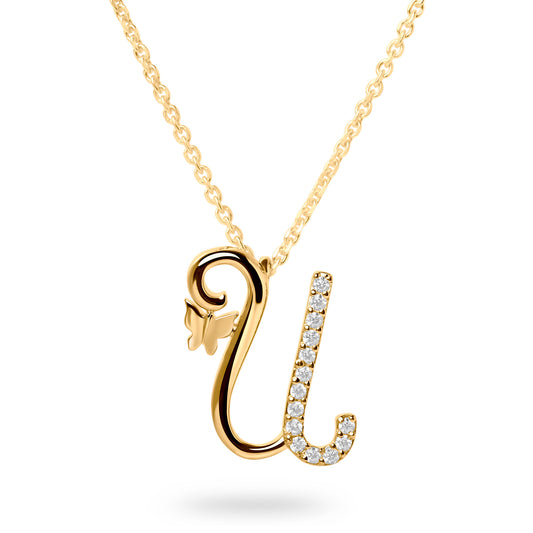 Diamond Letter Y Necklace (Gold) – Ivy Jewelry